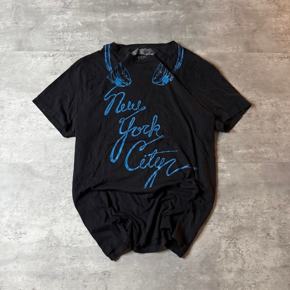 Grunge 2000s Relaxed Boxy Black Aeropostale Skater Y2K Tee